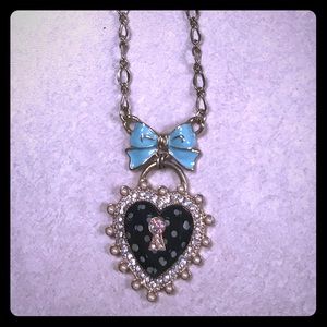 Lovely Betsey Johnson Teal, Black & Gold Necklace!